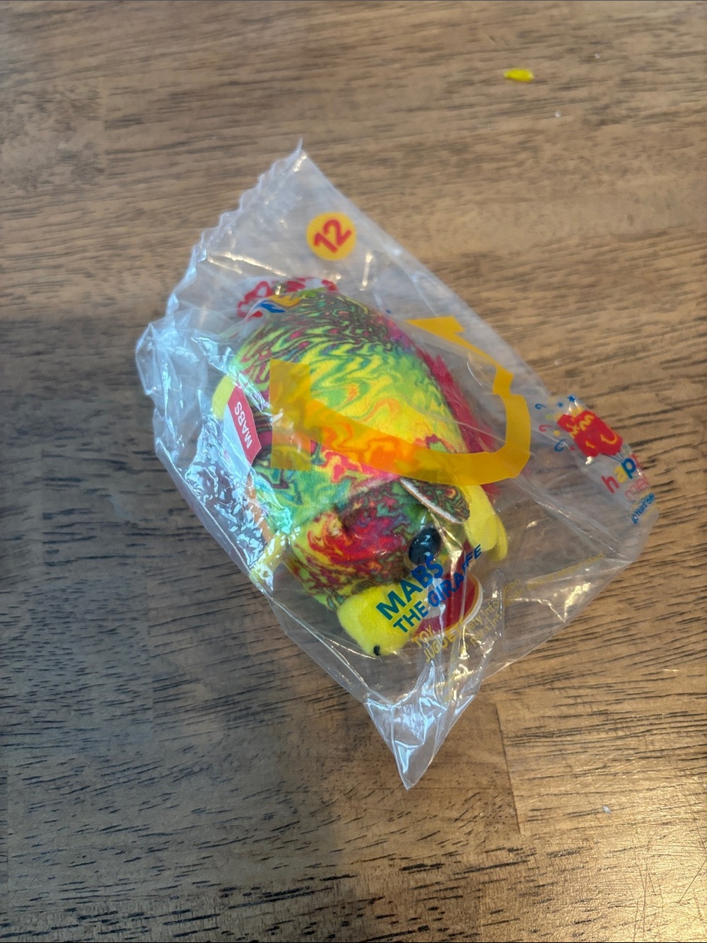 McDonald's Multicolor Giraffe Toy - Yellow/Green/Red